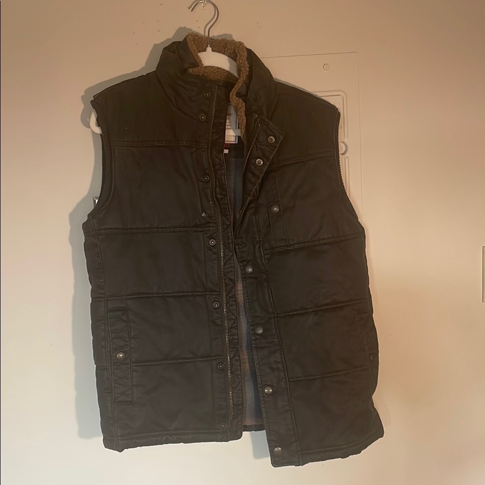 Brown Fat Face leather vest